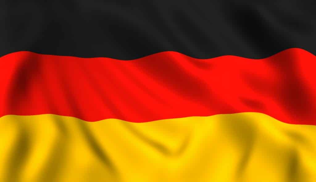 Bandera alemana ondeando símbolo de Alemania
