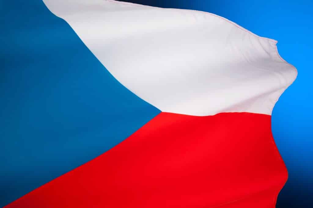La bandera nacional de la República Checa